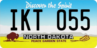 ND license plate IKT055