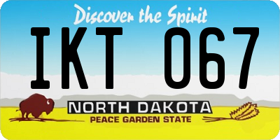 ND license plate IKT067