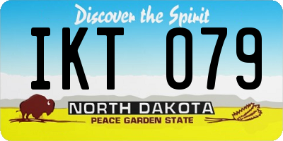 ND license plate IKT079