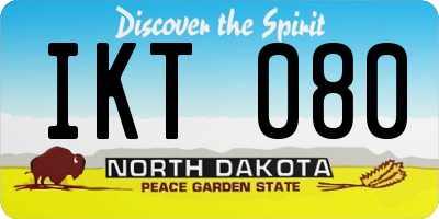 ND license plate IKT080