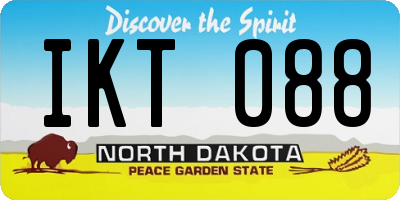 ND license plate IKT088