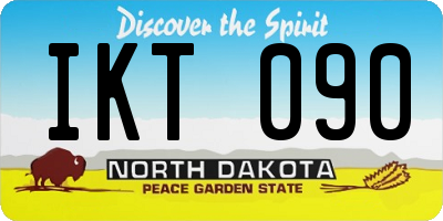 ND license plate IKT090