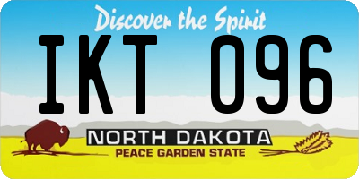 ND license plate IKT096