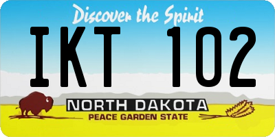 ND license plate IKT102