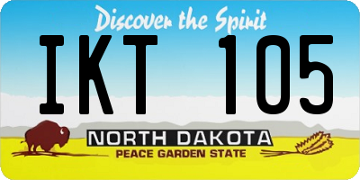 ND license plate IKT105