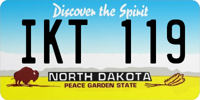 ND license plate IKT119