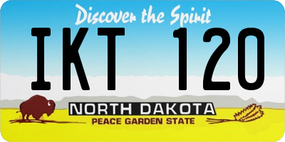 ND license plate IKT120