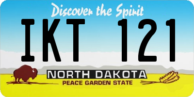 ND license plate IKT121