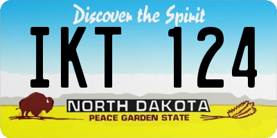 ND license plate IKT124
