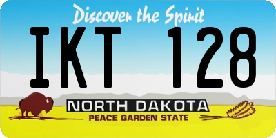 ND license plate IKT128