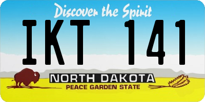 ND license plate IKT141