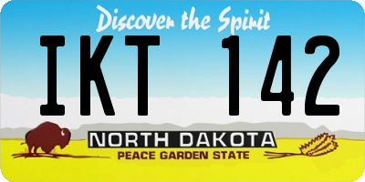 ND license plate IKT142
