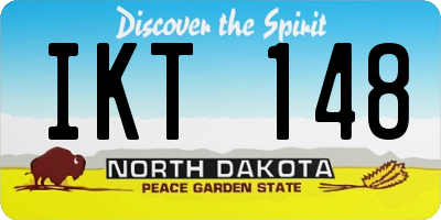ND license plate IKT148