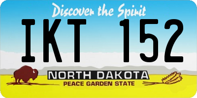 ND license plate IKT152