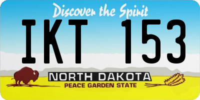 ND license plate IKT153