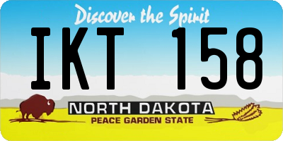 ND license plate IKT158