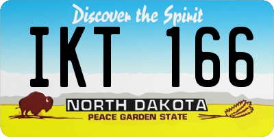 ND license plate IKT166