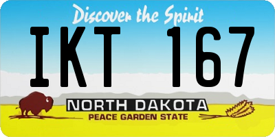 ND license plate IKT167