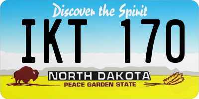 ND license plate IKT170