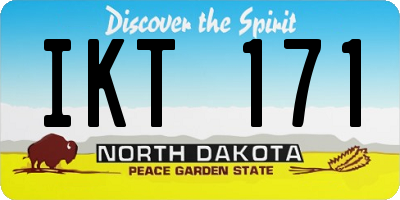 ND license plate IKT171