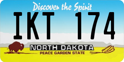 ND license plate IKT174