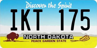 ND license plate IKT175