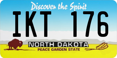 ND license plate IKT176