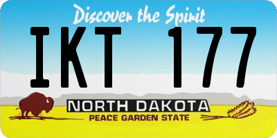 ND license plate IKT177