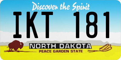 ND license plate IKT181
