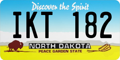 ND license plate IKT182
