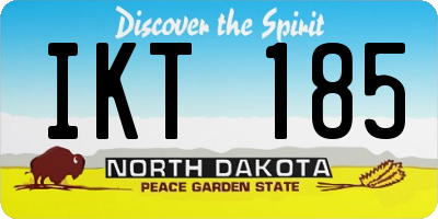 ND license plate IKT185