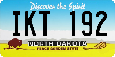 ND license plate IKT192