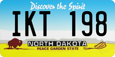 ND license plate IKT198