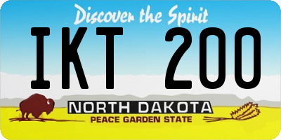 ND license plate IKT200