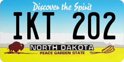 ND license plate IKT202