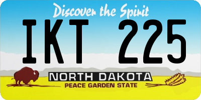 ND license plate IKT225