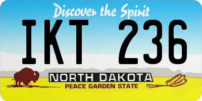 ND license plate IKT236