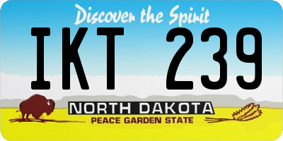 ND license plate IKT239