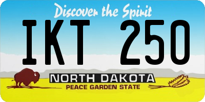 ND license plate IKT250