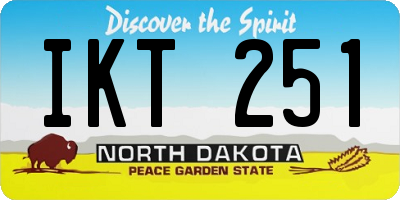 ND license plate IKT251