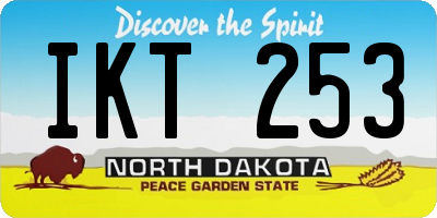 ND license plate IKT253