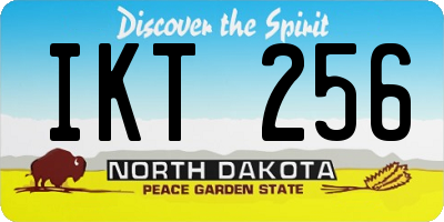 ND license plate IKT256