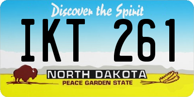 ND license plate IKT261