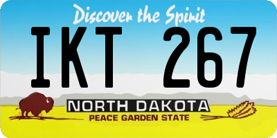 ND license plate IKT267