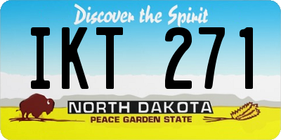 ND license plate IKT271