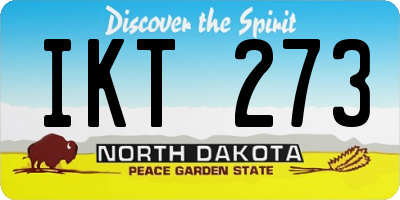 ND license plate IKT273