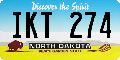 ND license plate IKT274