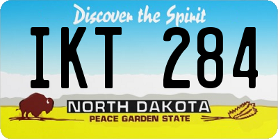 ND license plate IKT284