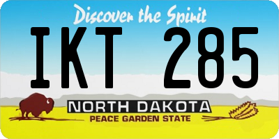 ND license plate IKT285