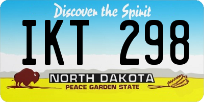 ND license plate IKT298